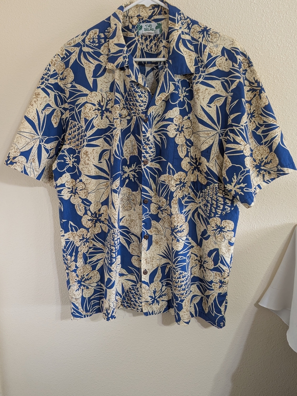Hawaiian Shirt XL - Two Palms "Pineapple Garden